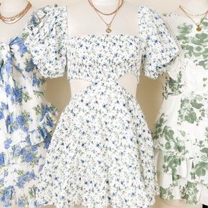 Floral Puff Sleeve Dress